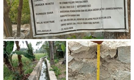 Upah Pekerja Belum Dibayar, Proyek Drainase Desa Sarijaya Mangkrak
